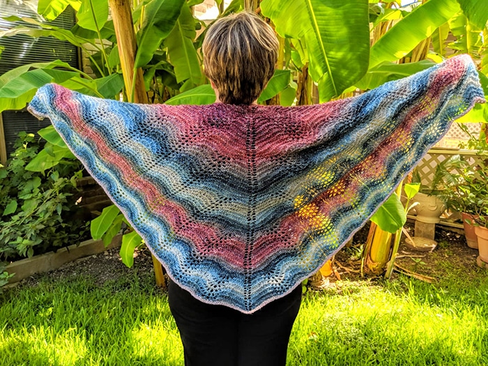 Feather and Fan Knitted Shawl Instructions