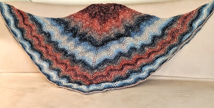 Feather and Fan Knitted Shawl Instructions