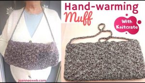 crochet vintage hand-warming muff