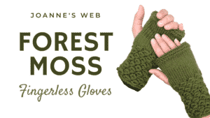 Forest Moss Knitted Fingerless Goves