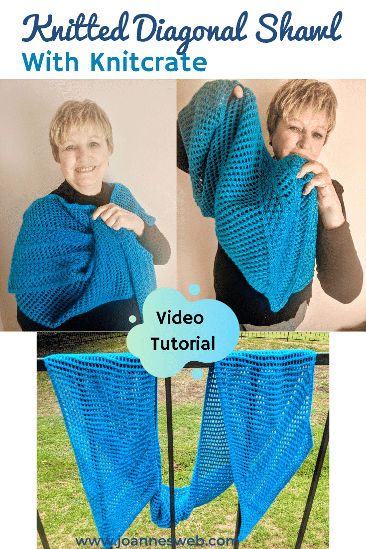 Diagonal Knitted Shawl Pattern Instructions