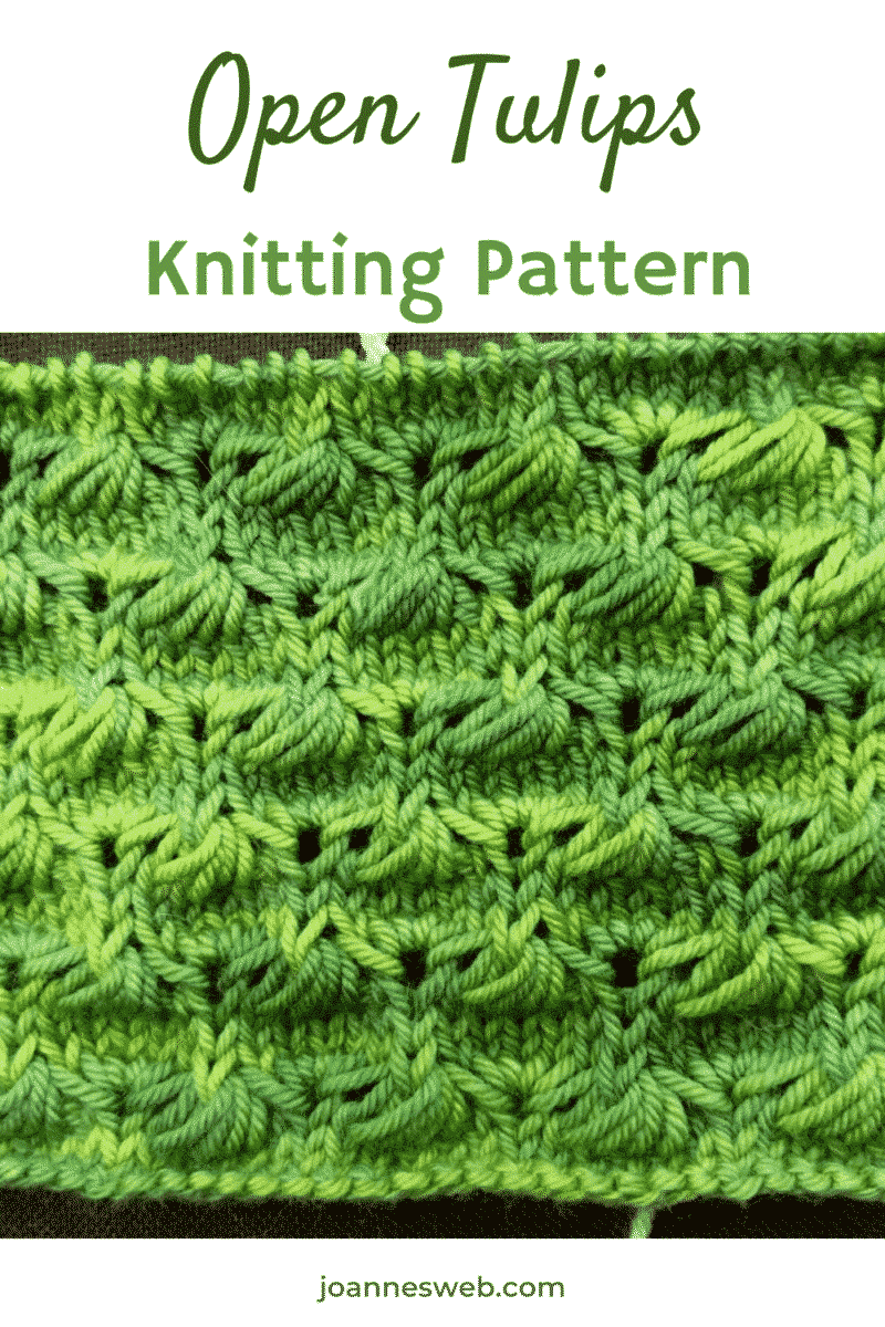 Open Tulips Knitting Pattern