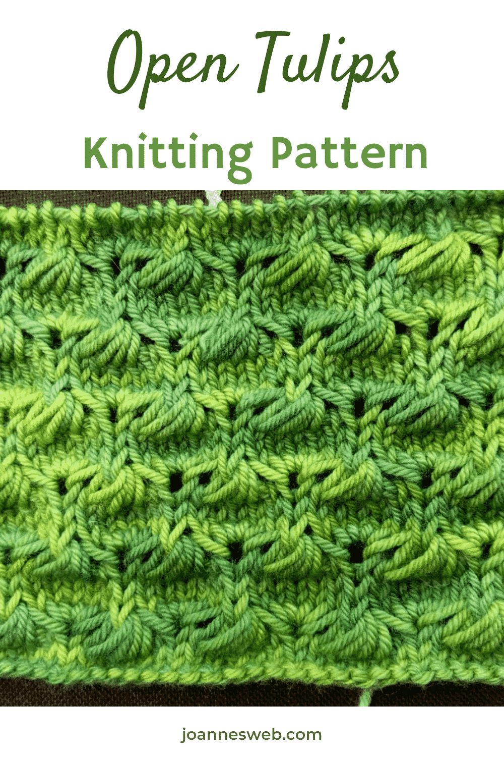  Open Tulips Knitting Pattern