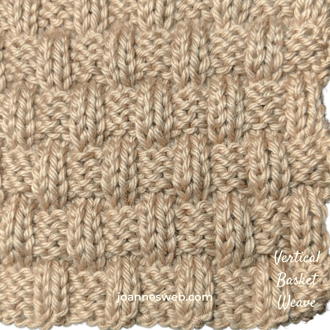 Vertical Basket Weave Knitting Pattern 