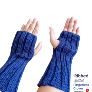 ribbed fingerless gloves knitting pattern
